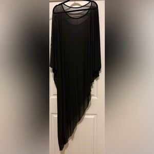 Black sheer swim coverup